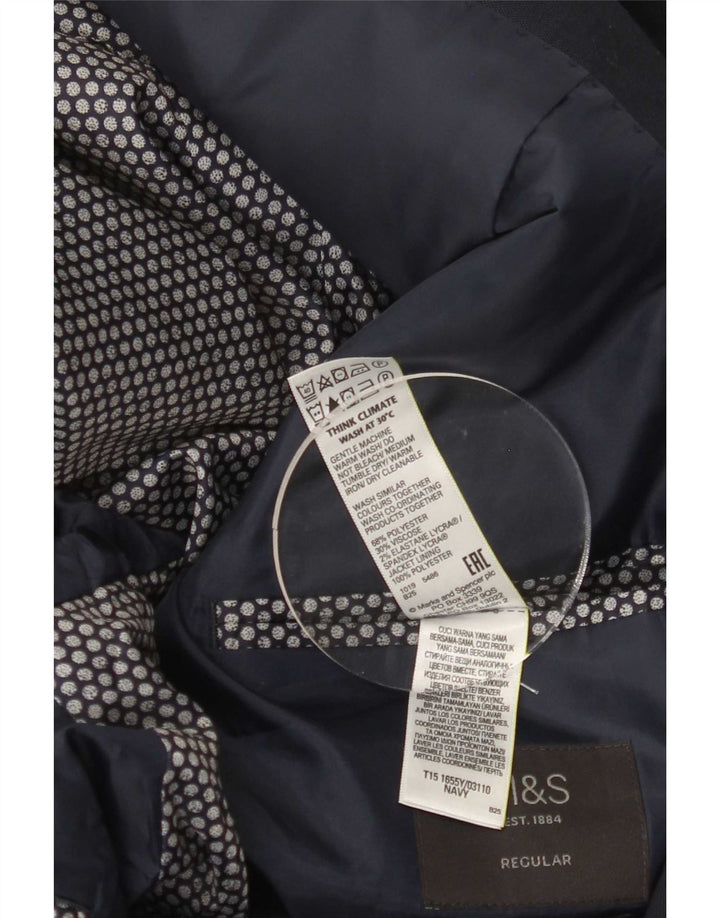 Marks & Spencer Herren-Blazer, kurz, mit 2 Knöpfen, Gr. 44, 2XL, Marineblau