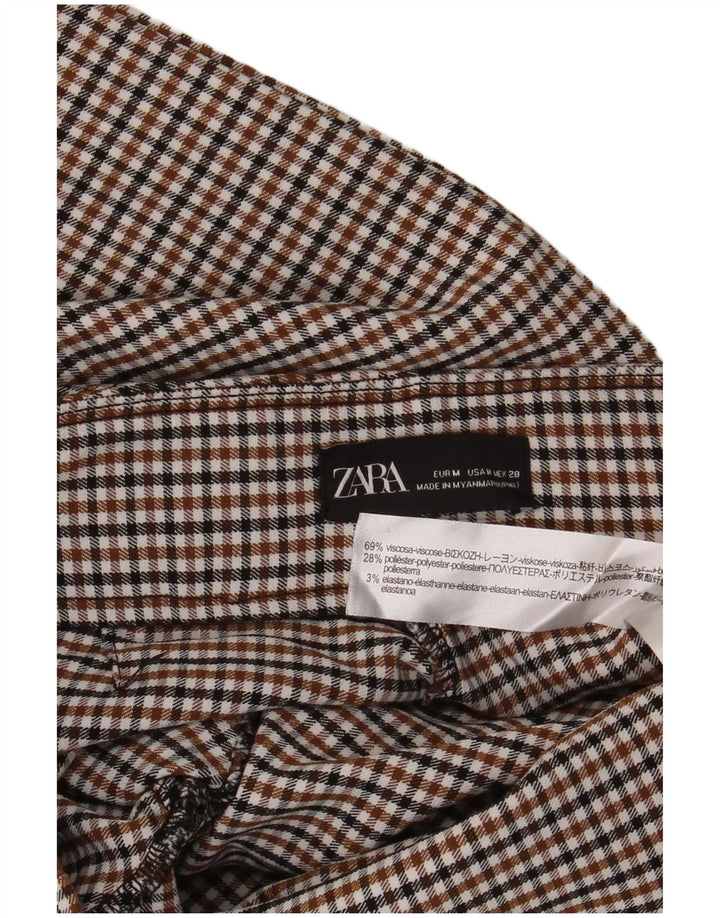 Zara Skinny-Freizeithose für Damen, Größe M, W30, L30, mehrfarbig, Gingham