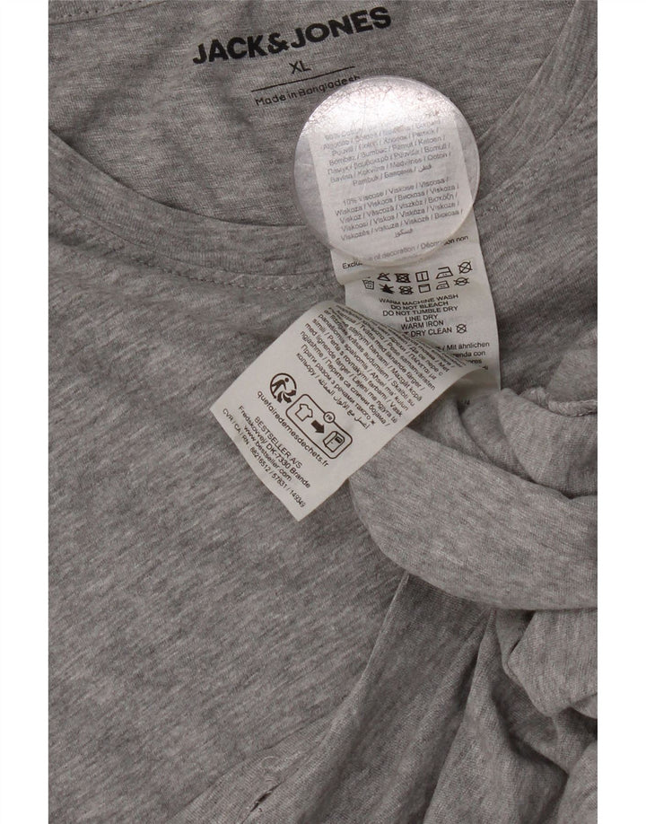 Jack & Jones Herren T-Shirt Top XL Grau Baumwolle