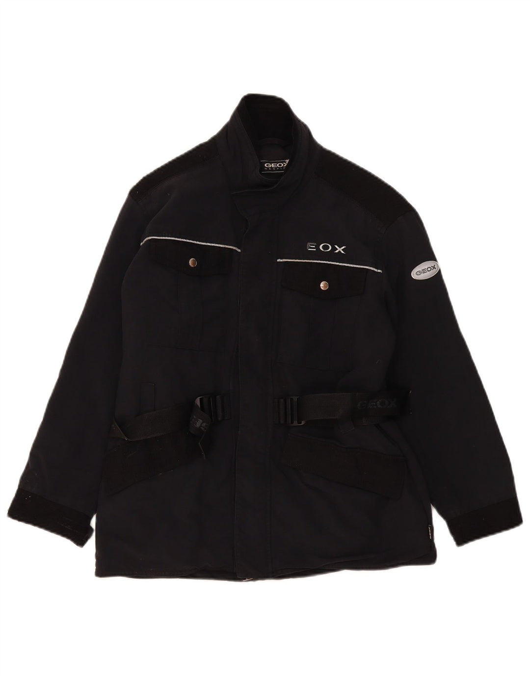 Geox Respira Racer-Jacke für Jungen, 11–12 Jahre, schwarzes Polyester