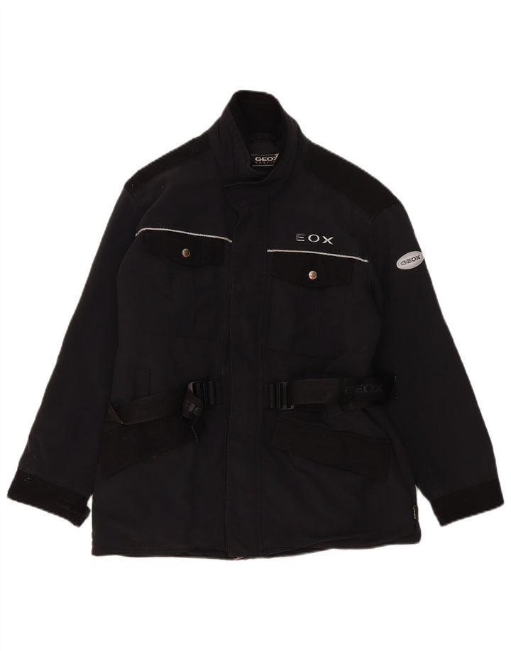 Geox Respira Racer-Jacke für Jungen, 11–12 Jahre, schwarzes Polyester