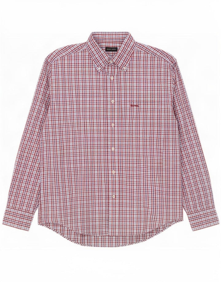 Pierre Cardin Herrenhemd XL, mehrfarbig, Gingham-Baumwolle