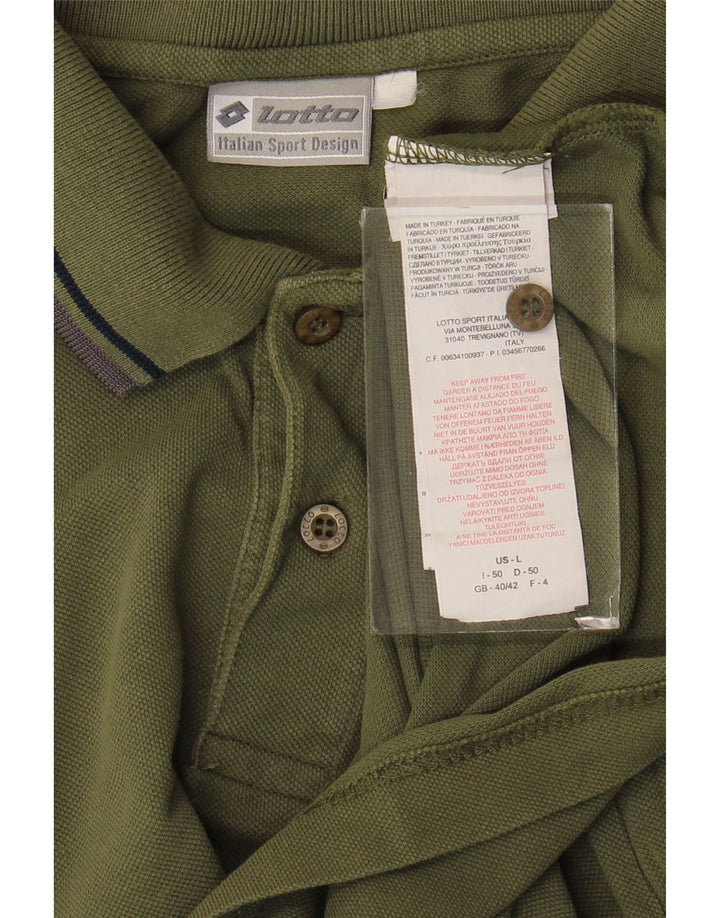 LOTTO Herren Poloshirt IT 50 Medium Khaki Baumwolle