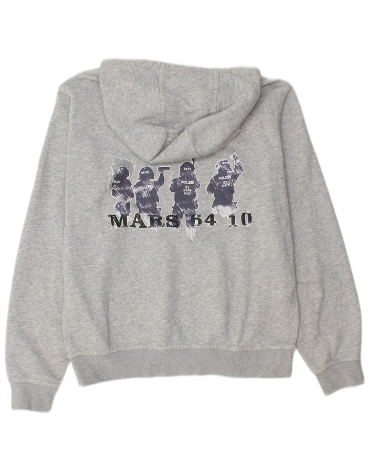 Nike Herren-Kapuzenpullover mit Grafik, mittelgrau gefleckte Baumwolle