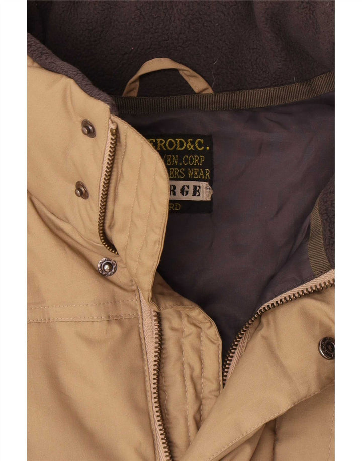 Vintage Herren Wattierte Weste UK 40 Großes Beige Polyester