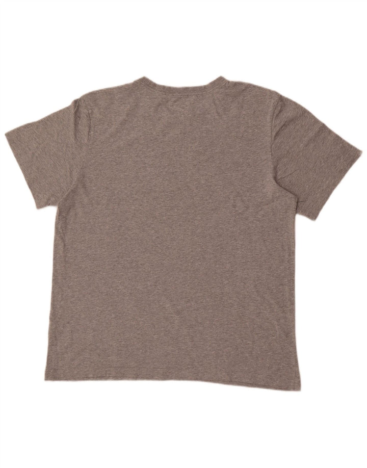 Nike Herren-T-Shirt mit Grafik, groß, grau gefleckte Baumwolle