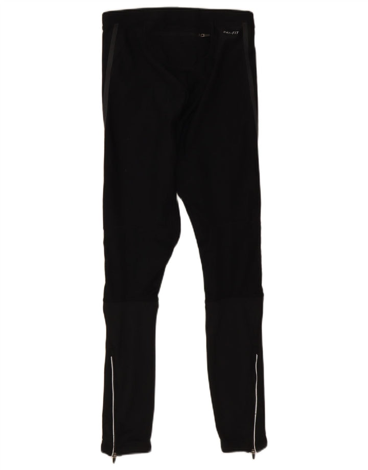 Nike Damen Dri Fit Leggings UK 12 Medium Schwarz Polyester