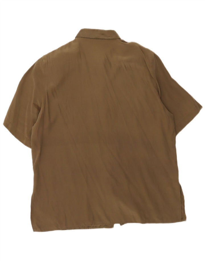Vintage Damen Kurzarmshirt EU 42 Groß Grün