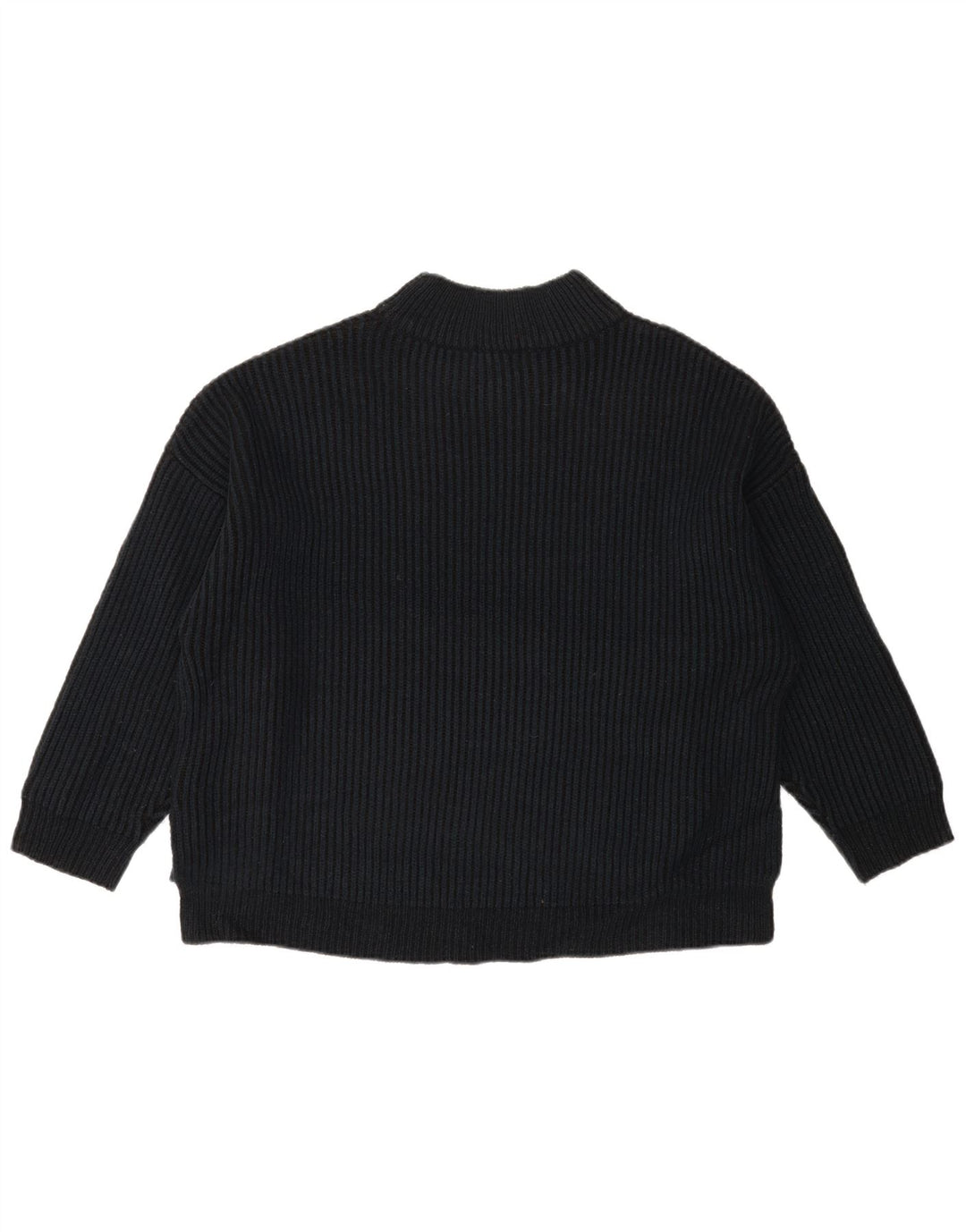 TOPSHOP Womens Oversized Turtle Neck Jumper Sweater UK 14 Medium Navy Blue