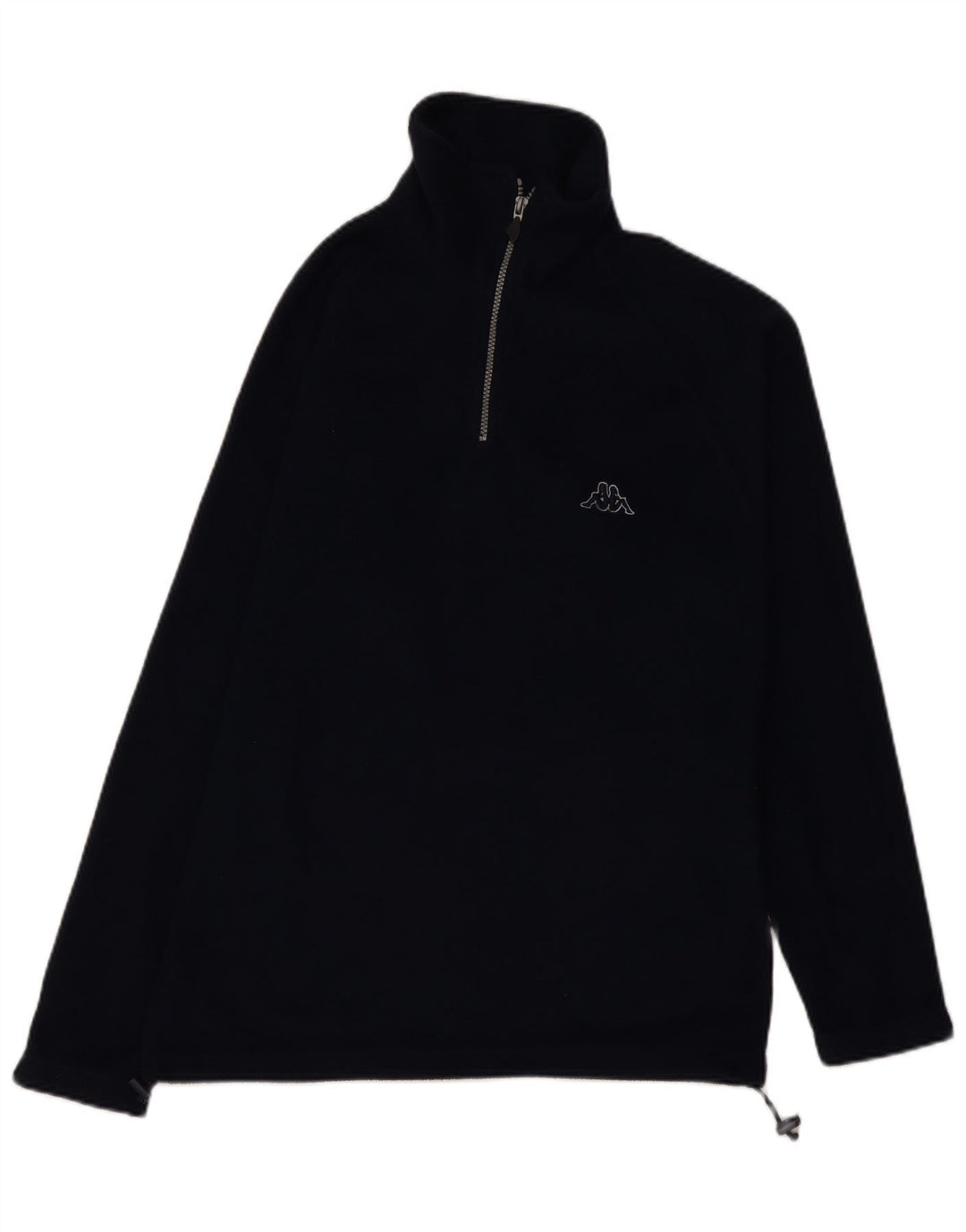 KAPPA Herren-Fleecepullover mit Reißverschluss am Hals, mittelgroß, Marineblau