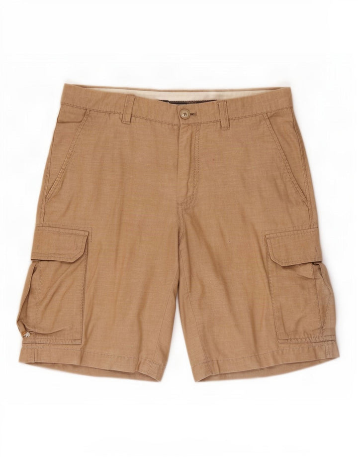 Massimo Dutti Herren Cargoshorts EU 38 Small W30 Beige Baumwolle