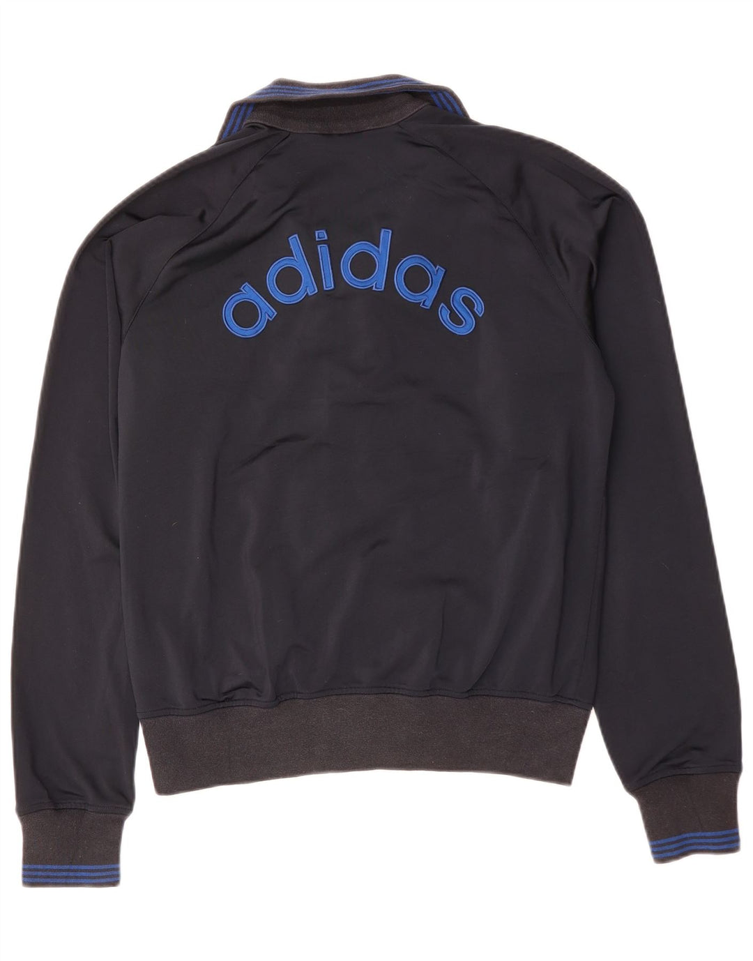 ADIDAS Herren-Trainingsanzugoberteil mit Grafik, mittleres marineblaues Polyester