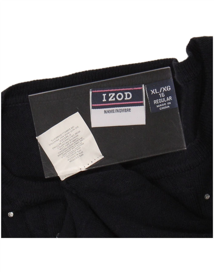 IZOD Strickjacke für Mädchen, 15–16 Jahre, XL, Marineblau, Baumwolle