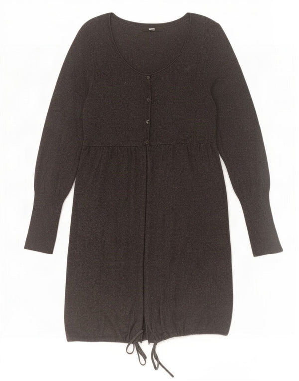 Marks & Spencer Damen Longline-Cardigan-Pullover UK 10 Small Graue Viskose