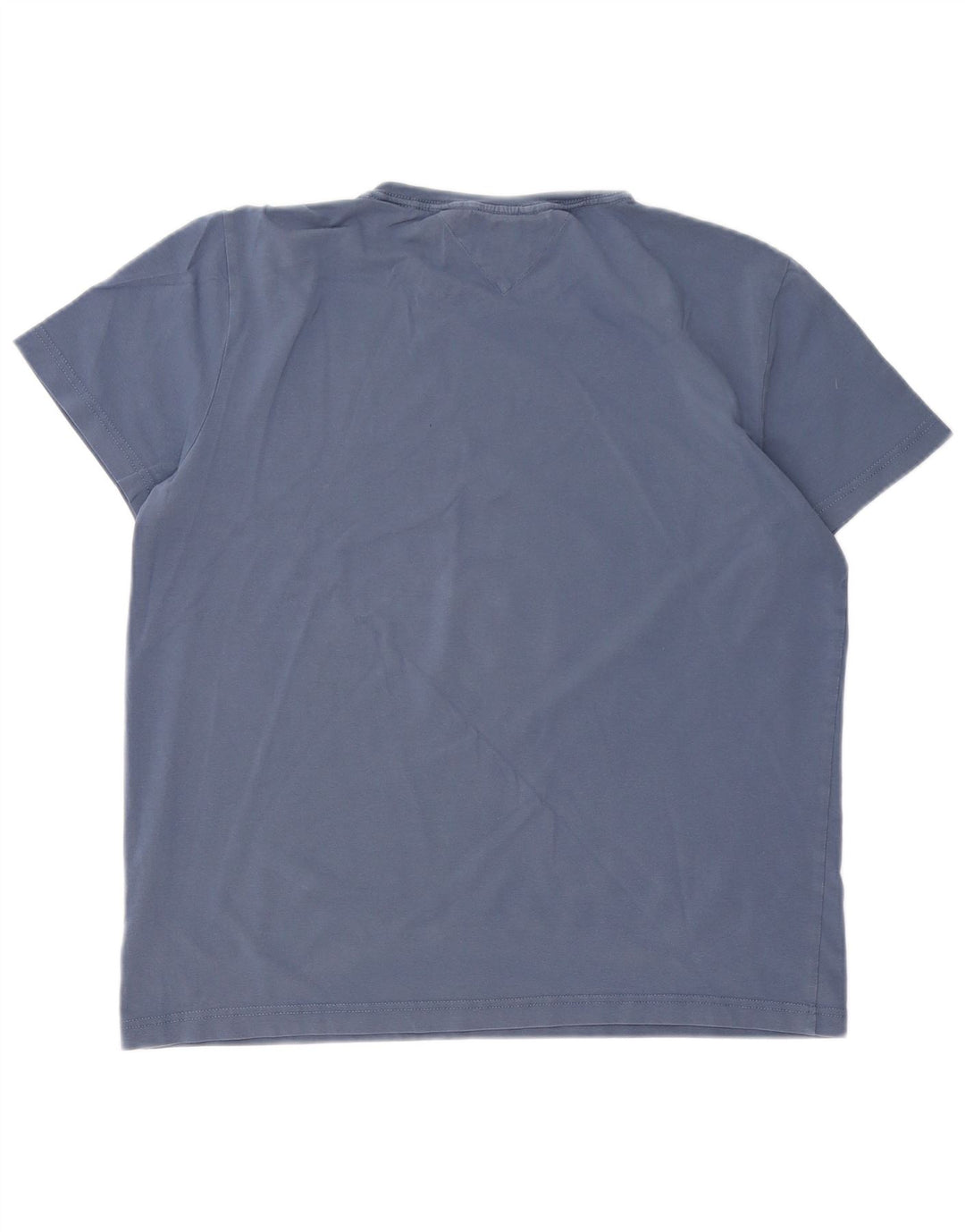 TOMMY HILFIGER Damen Slim Fit T-Shirt Top UK 18 XL Blaue Baumwolle