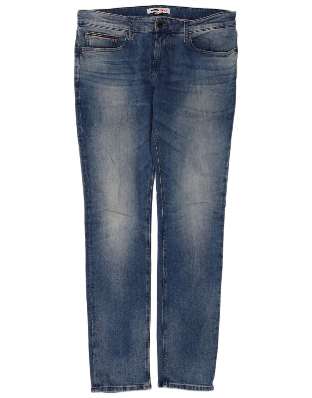 Tommy Hilfiger Herren Slim Jeans W36 L34 Blaue Baumwolle