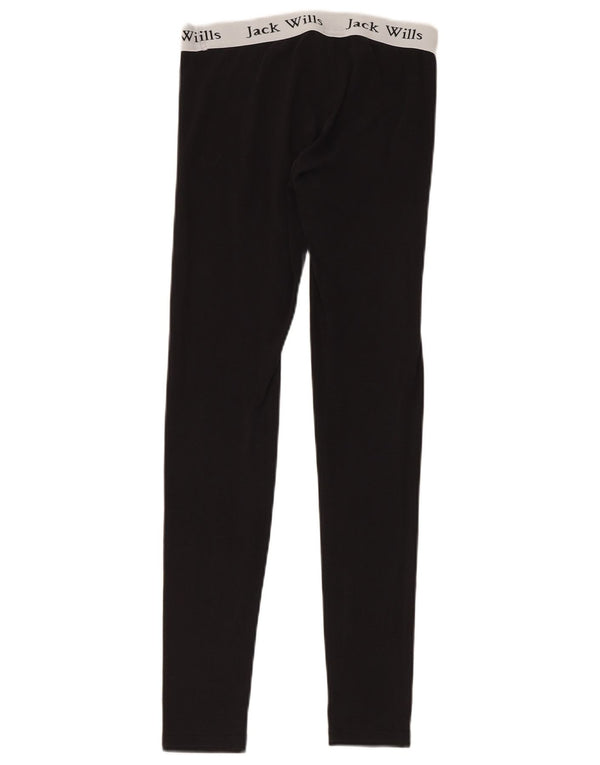 Jack Wills Damen-Leggings mit Grafik, UK 10, Größe S, Schwarz, Colourblock-Baumwolle