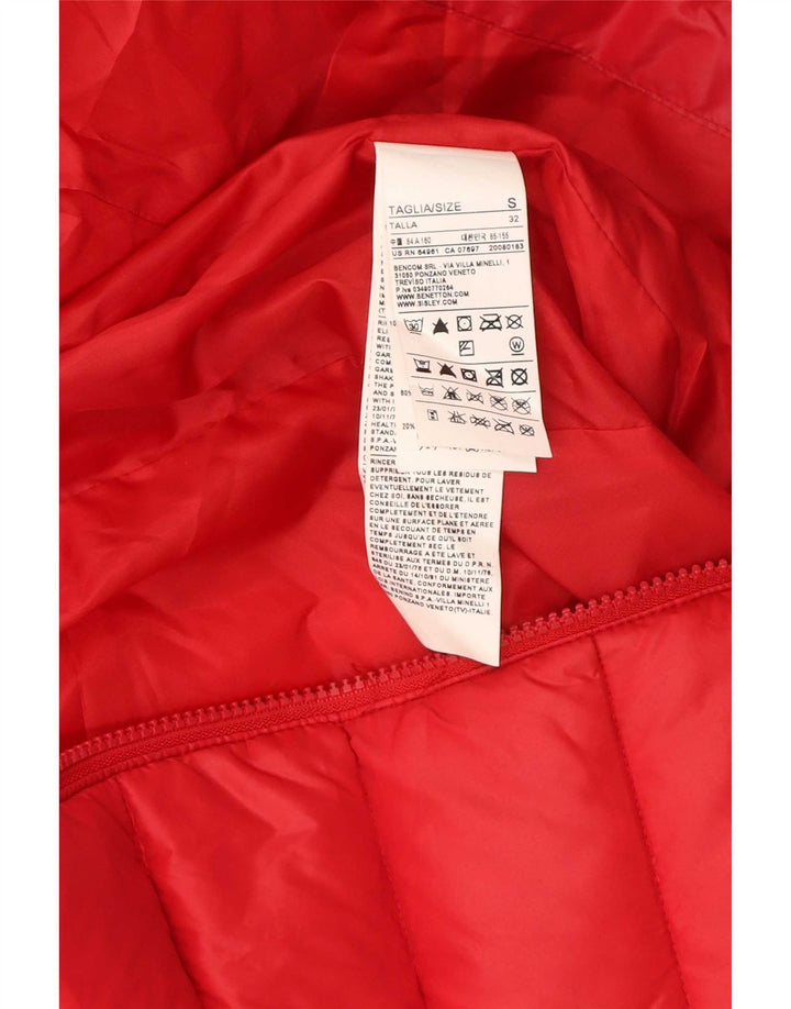 Playlife Wattierte Damenjacke mit Kapuze, UK 10, Größe S, Rot, Polyamid