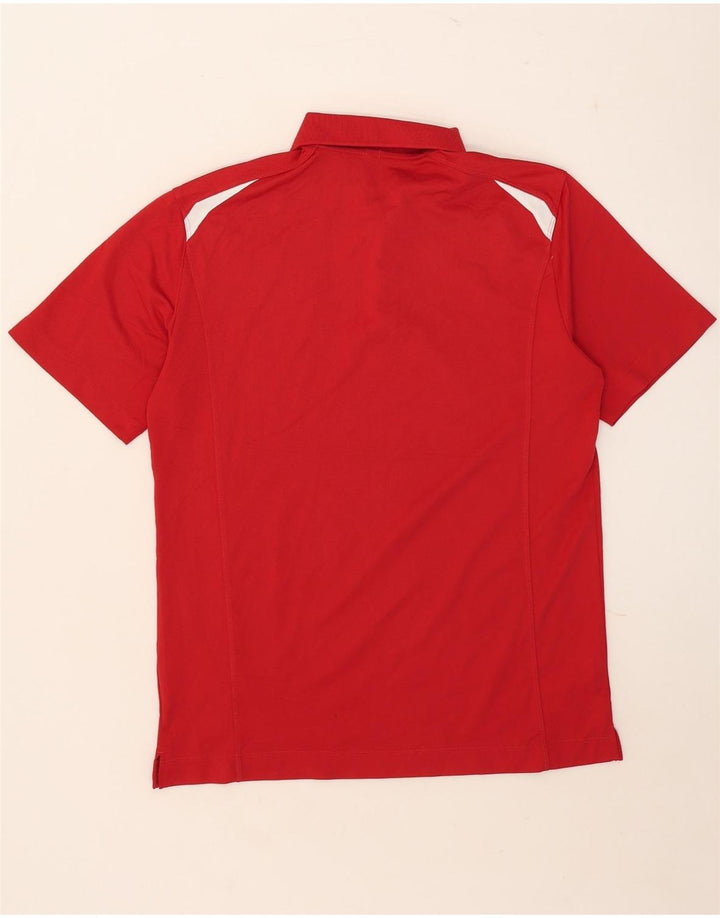 Nike Herren Dri Fit Poloshirt Mittelrotes Colourblock-Polyester