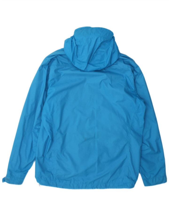 Adidas Herren-Regenjacke mit Kapuze, UK 40, großes blaues Nylon