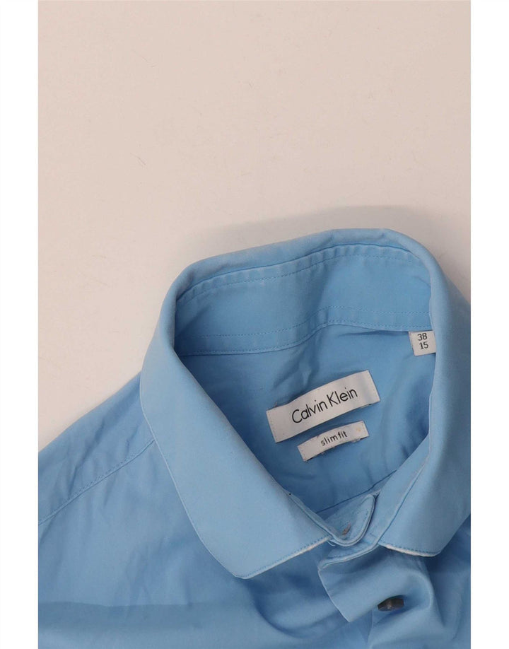 Calvin Klein Herren Slim Fit Hemd Größe 38 15 Mittelblau