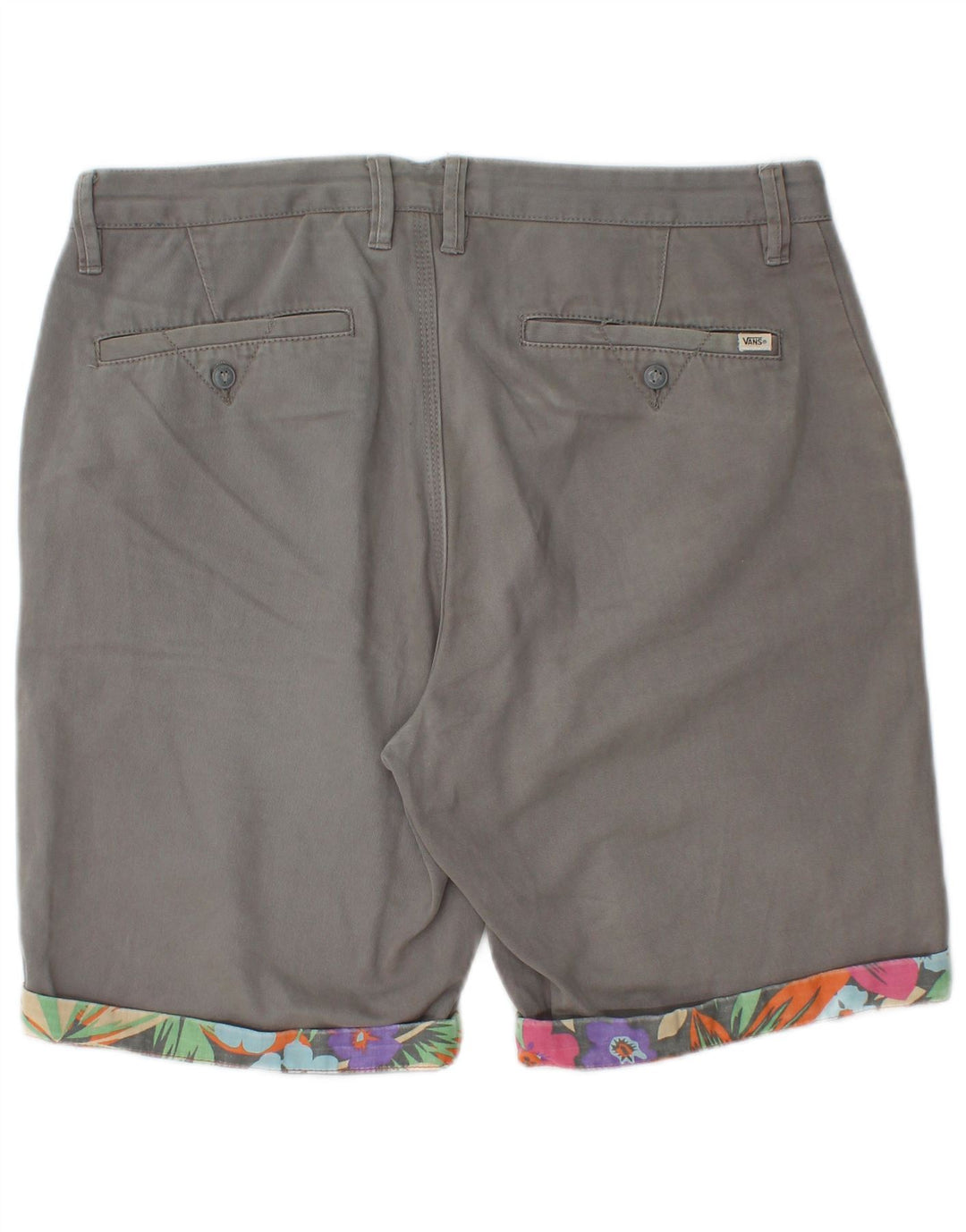 Vans Herren Chinoshorts W32 mittelgraue Baumwolle