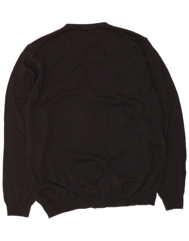 Marks & Spencer Herren-Strickjacke, groß, aus schwarzem Acryl