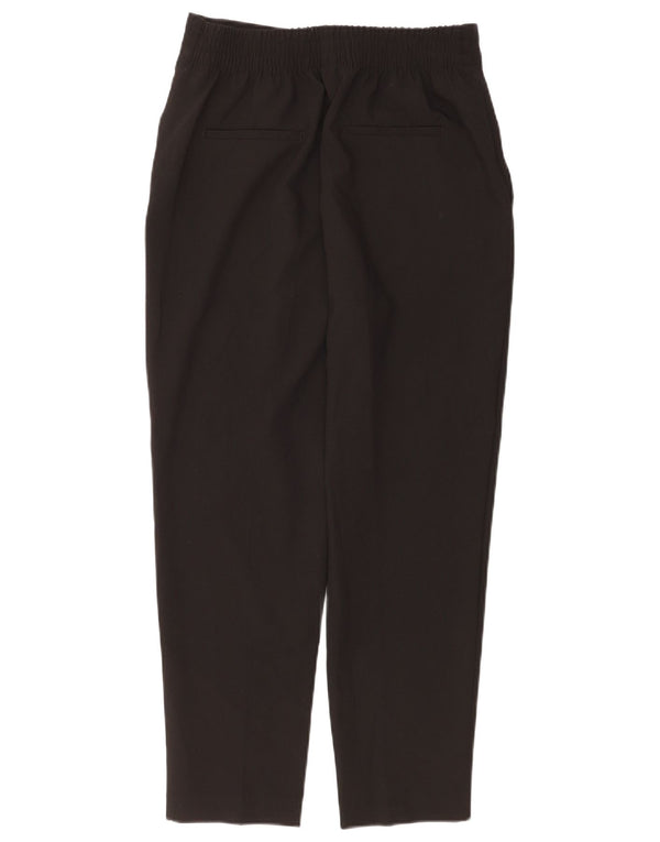 Zara Damen-Freizeithose mit hoher Taille, schmal zulaufend, Größe M, W28, L27, Schwarz