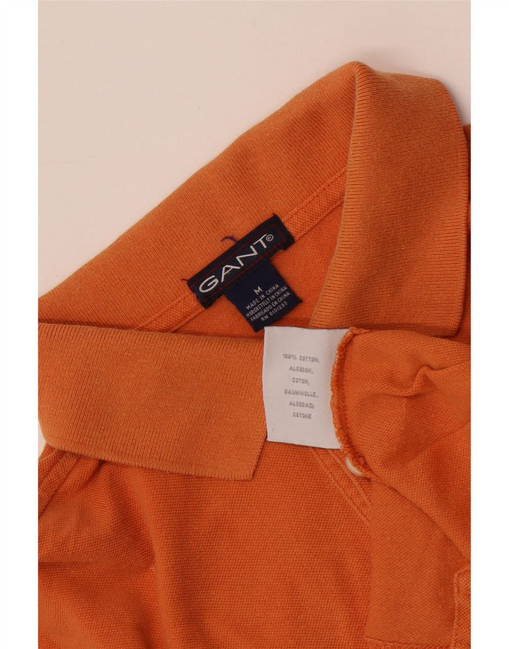 Gant Herren-Poloshirt aus mittelorange gestreifter Baumwolle