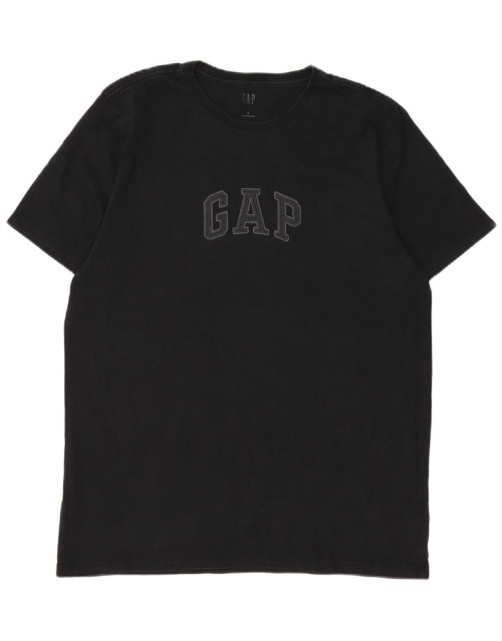 Gap Herren-T-Shirt mit Grafik, Größe L, aus schwarzer Baumwolle