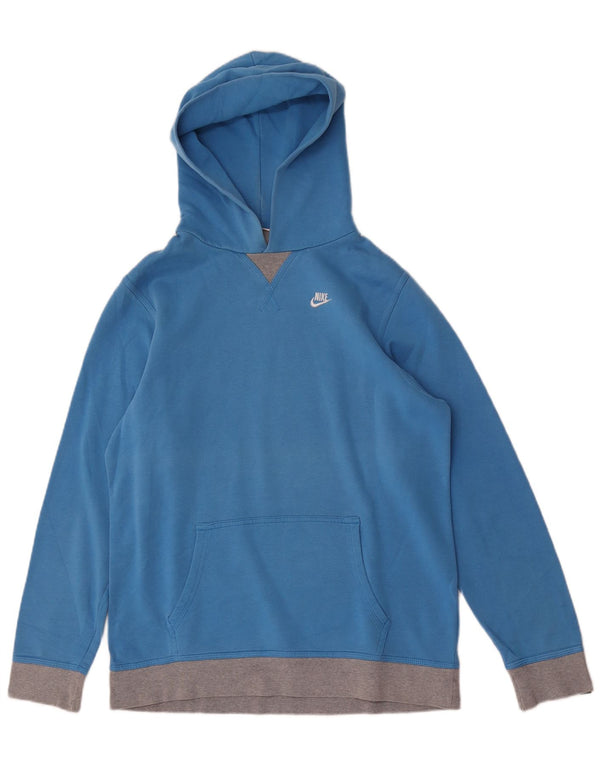Nike Kapuzenpullover für Jungen, 13–14 Jahre, XL, Blau, Colourblock-Baumwolle