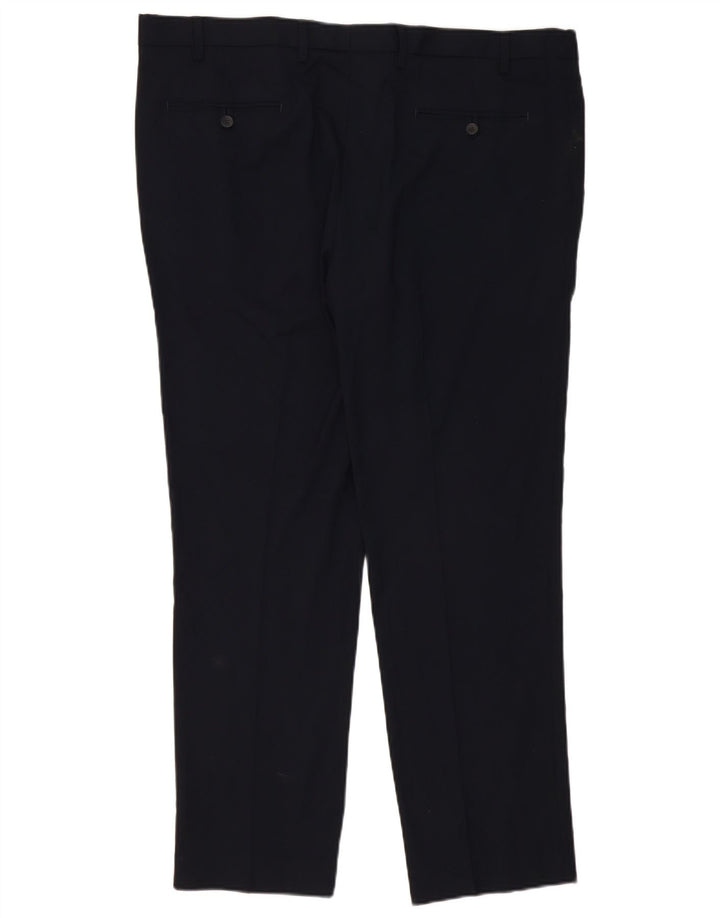 Marks & Spencer Slim Chino-Hose für Herren, W42, L31, Marineblau, Polyester
