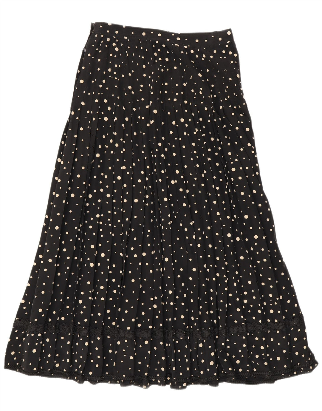 Vintage Damen A-Linienrock W28 Medium Schwarz gefleckt