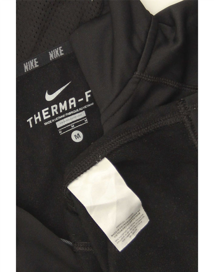 Nike Herren Therma-Fit Pullover-Trainingsanzug-Oberteil, mittelgroß, Schwarz, Farbblock