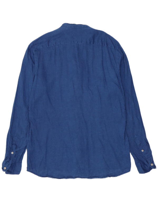 Refrigiwear Herrenhemd XL Marineblaues Leinen