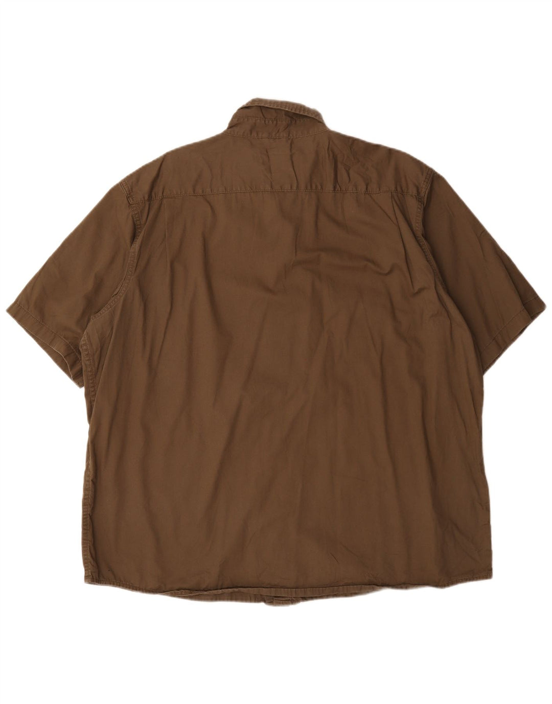 Wrangler Herren Kurzarmhemd 2XL Khaki Baumwolle