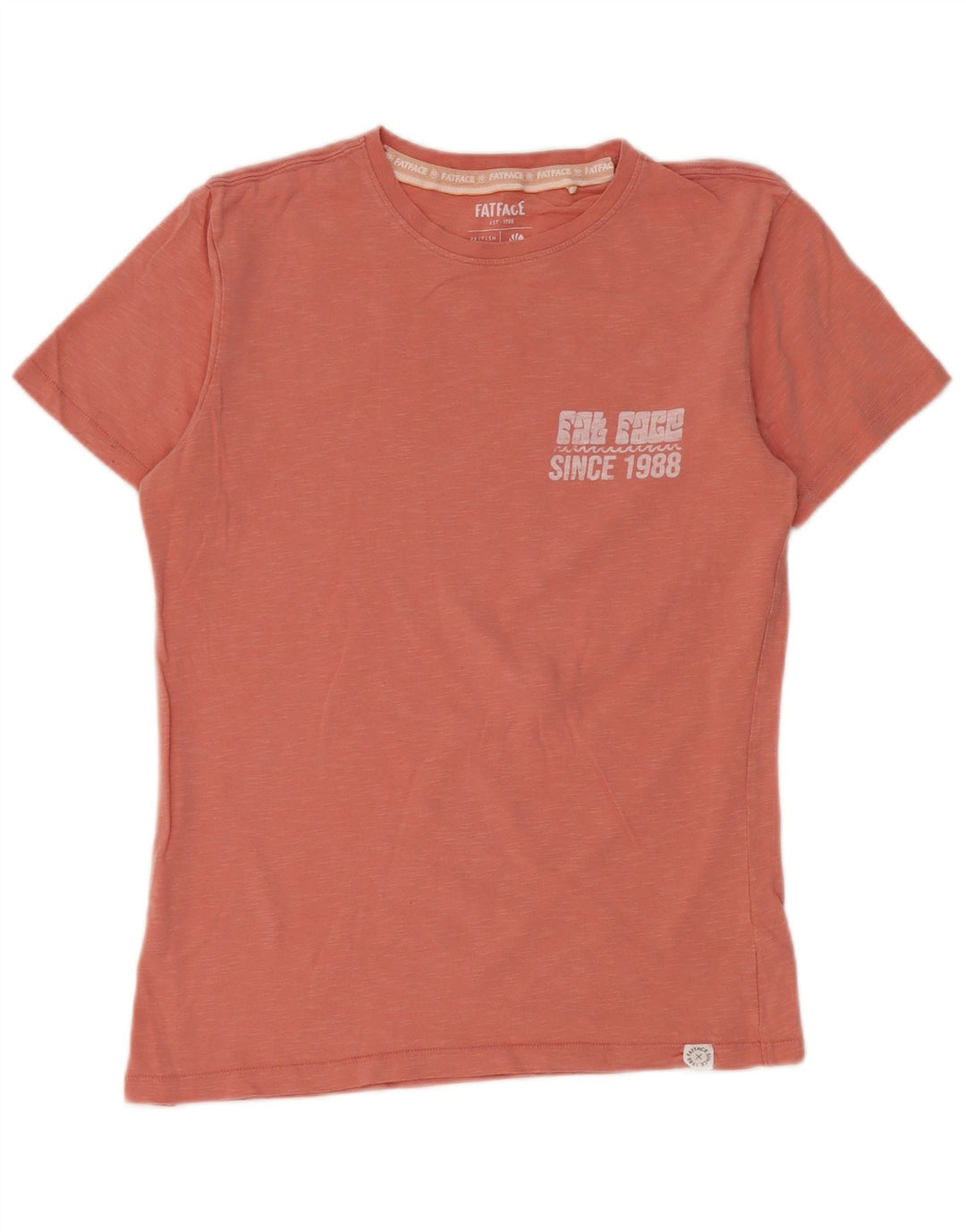 Fat Face Herren-T-Shirt mit normaler Grafik, Größe S, rosa, Baumwolle