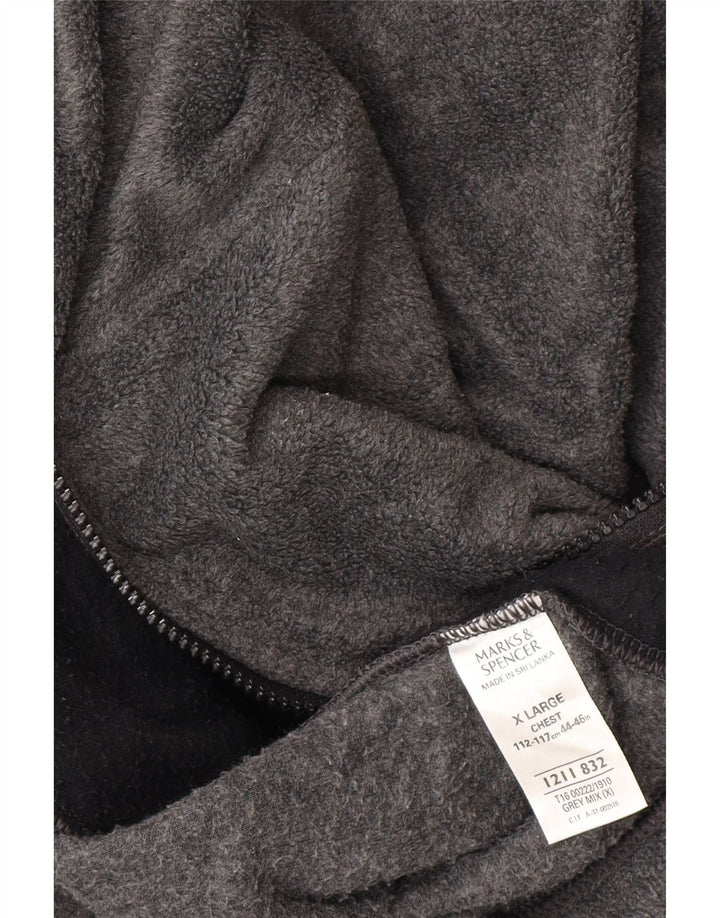 Marks & Spencer Herren Fleecejacke UK 42 XL Grau Polyester