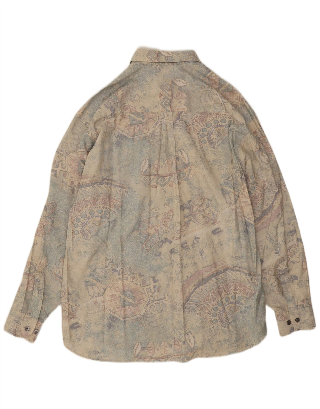 Club D'Amingo Herren-Hemd mit abstraktem Muster, Größe 41/42, groß, mehrfarbig