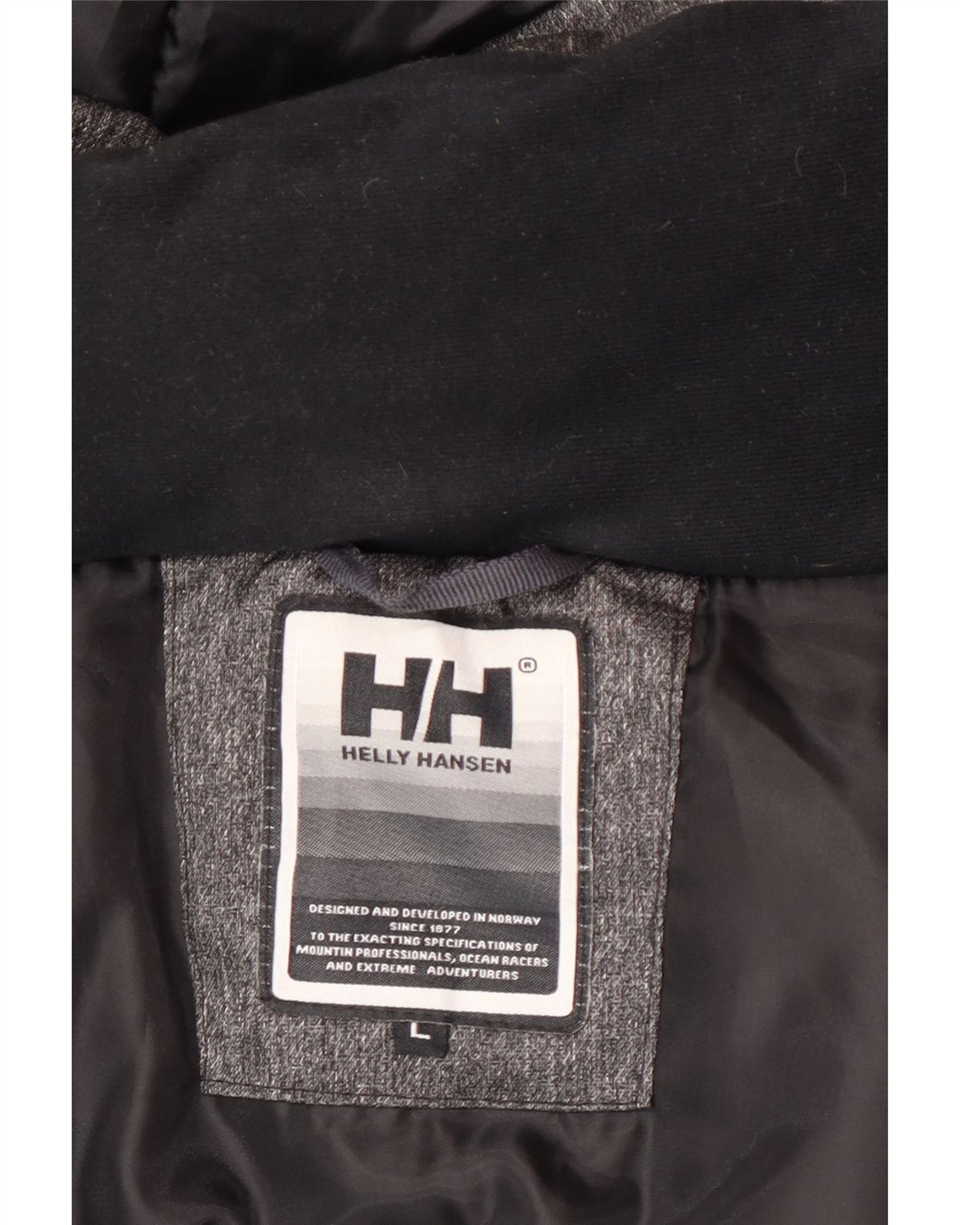 Helly Hansen Herren-Parkajacke mit Kapuze, UK 40, großes graues Nylon