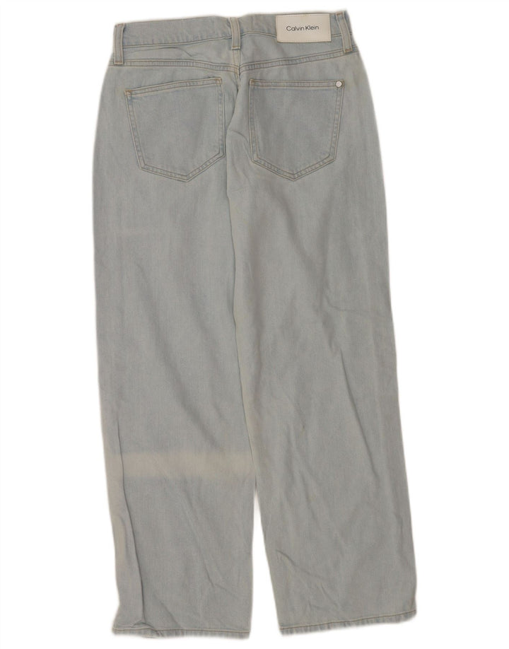 CALVIN KLEIN Damen Straight Jeans W28 L27 Blaue Baumwolle