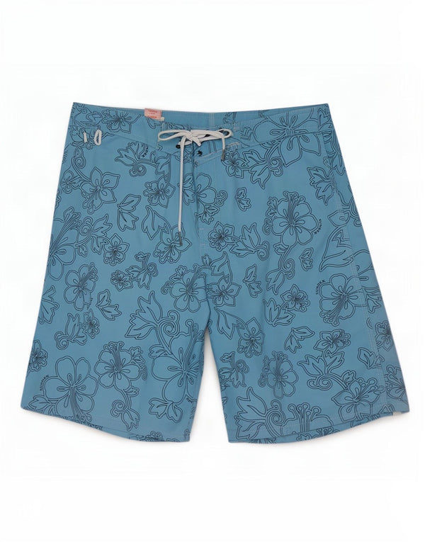 Sundek Herren-Badeshorts aus mittelblauem Nylon