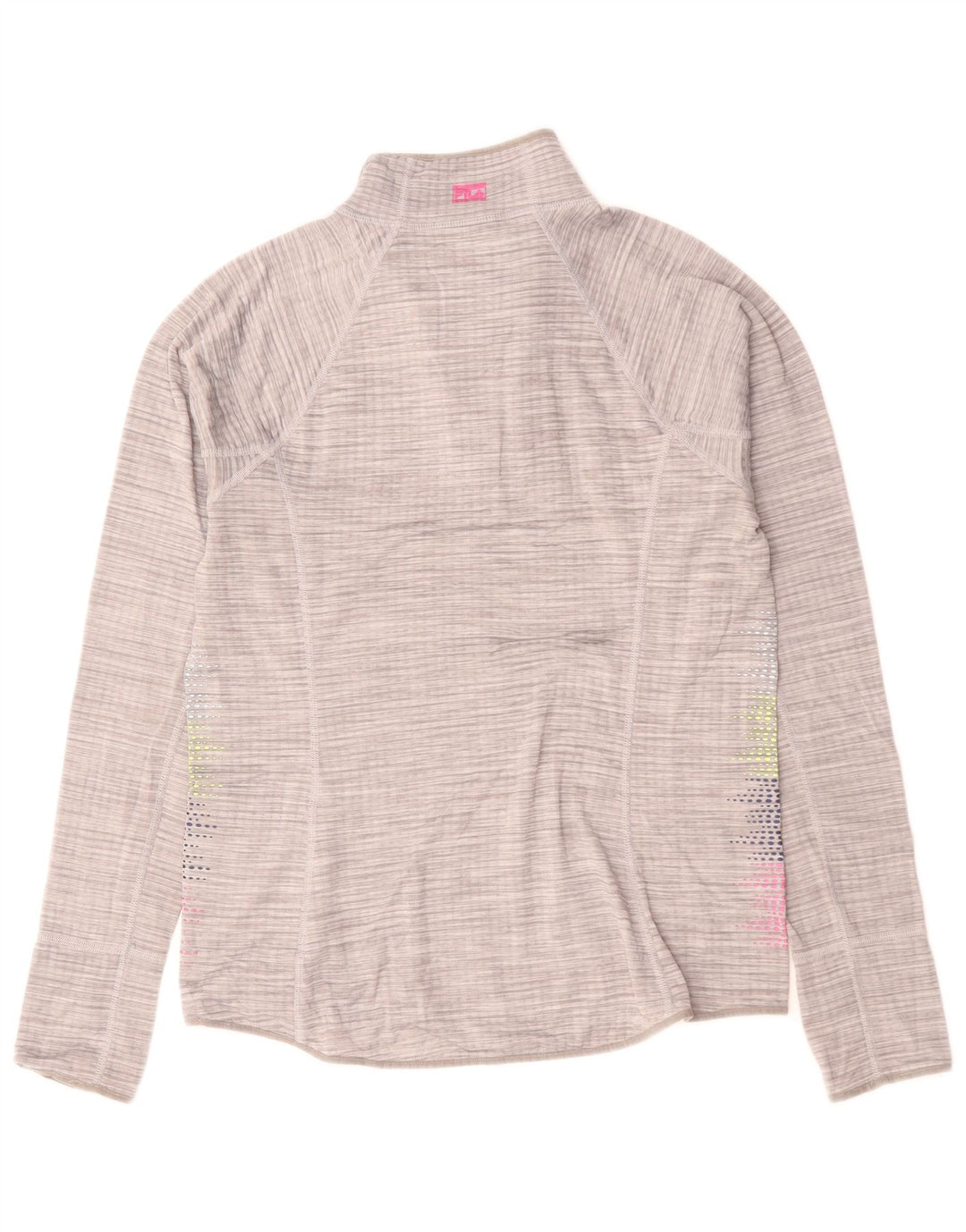 Fila Damen-Pullover-Trainingsanzugoberteil mit Reißverschluss, UK 14, Mittelgrau meliert