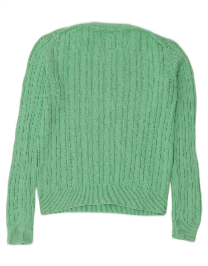 Jack Wills Damen-Pullover, übergroß, Rundhalsausschnitt, Gr. 10, Grün