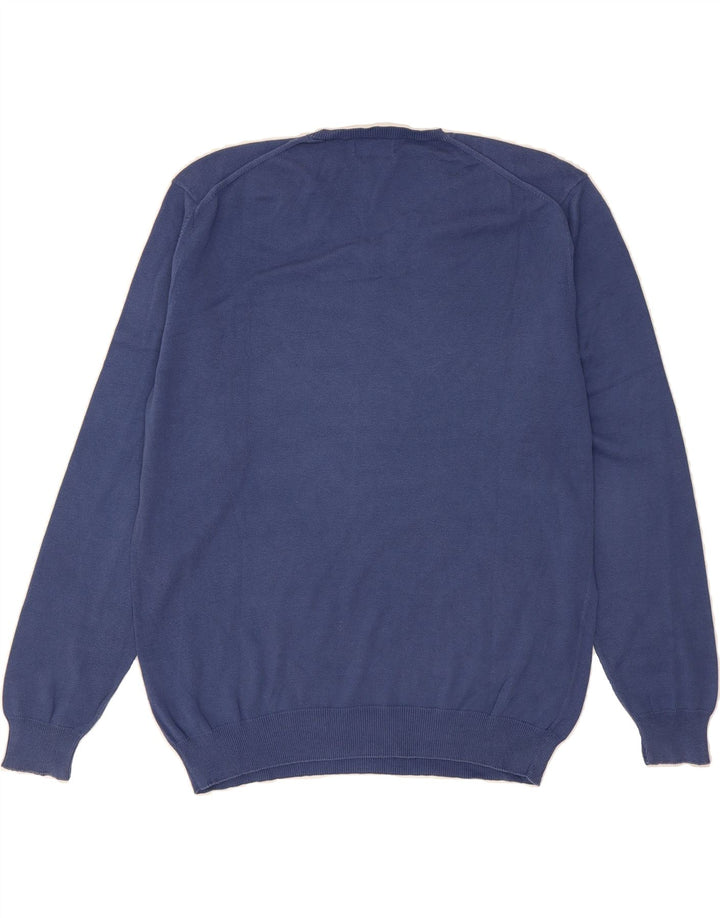 KAPPA Mens V-Neck Jumper Sweater XL Blue Cotton Vintage Kappa and Second-Hand Kappa from Messina Hembry 