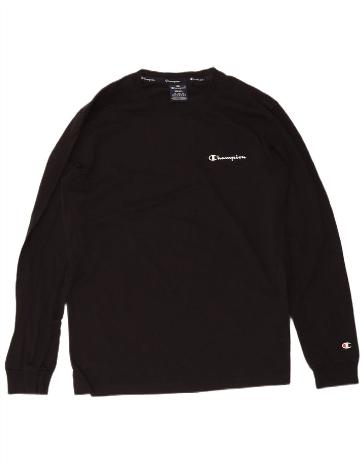 CHAMPION Herren-Top, langärmelig, Größe S, Schwarz, Baumwolle