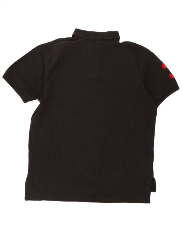 Polo Ralph Lauren Herren-Grafikhemd aus mittelschwarzer Baumwolle