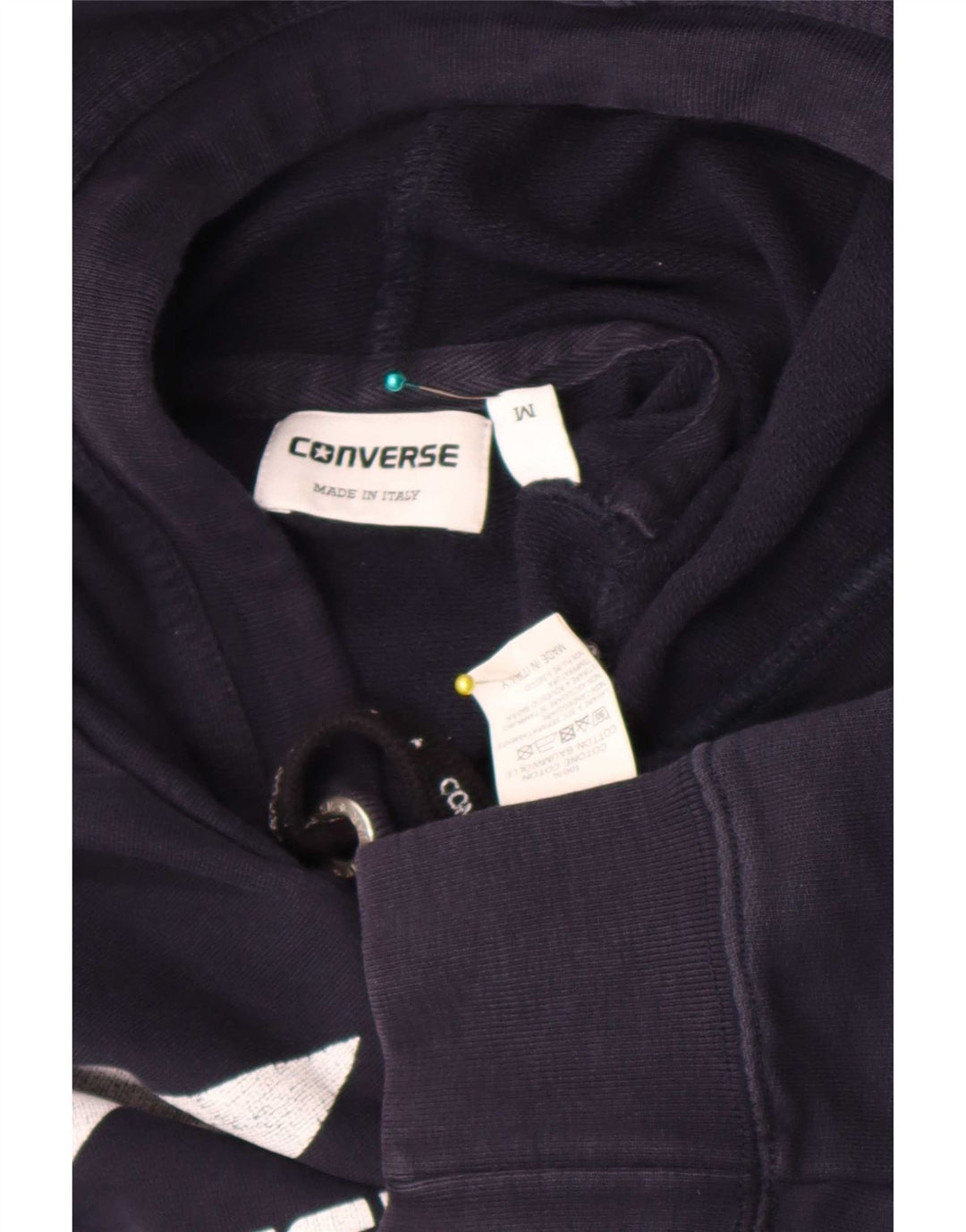 Converse Herren-Kapuzenpullover mit Grafik, mittelmarineblaue Baumwolle