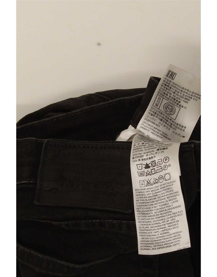 Levi's Herren Skinny Jeans W30 L30 schwarze Baumwolle
