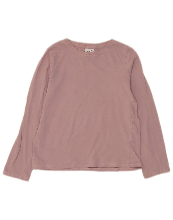 Zara Mädchen-Top, langärmelig, 8–9 Jahre, rosa Baumwolle